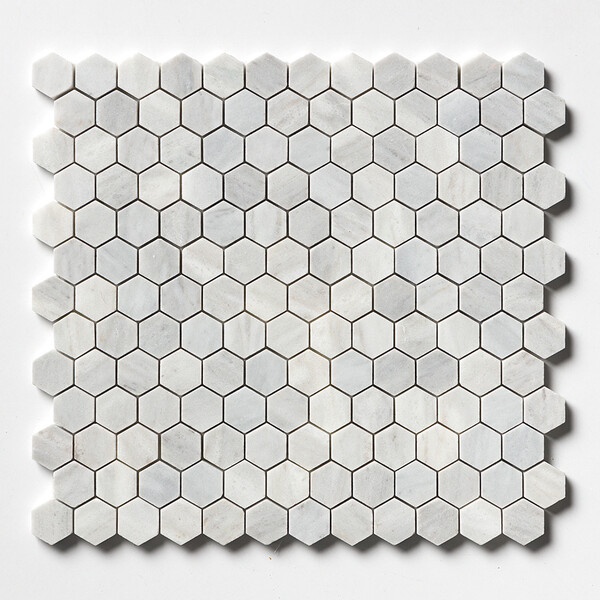 Avenza Honed Hexagon Marble Mosaic 11 5/8×12 3/8 Image