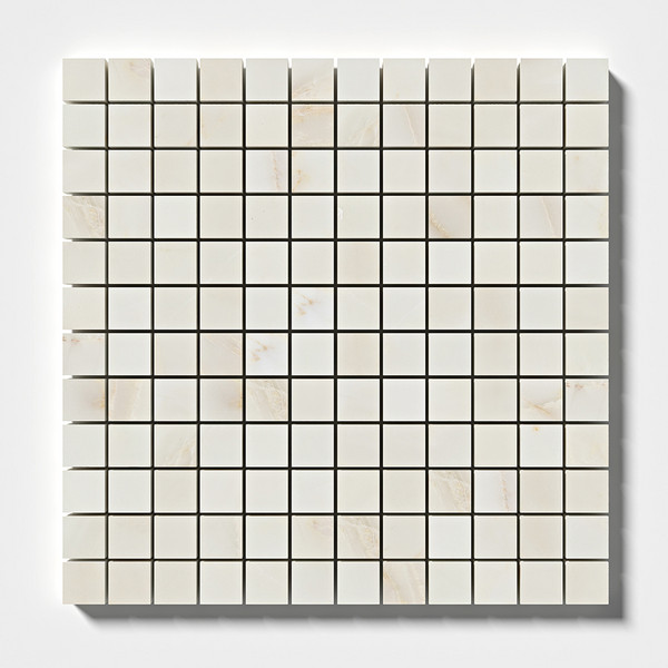 Calacatta Amber Honed 1×1 Marble Mosaic 12×12 Image