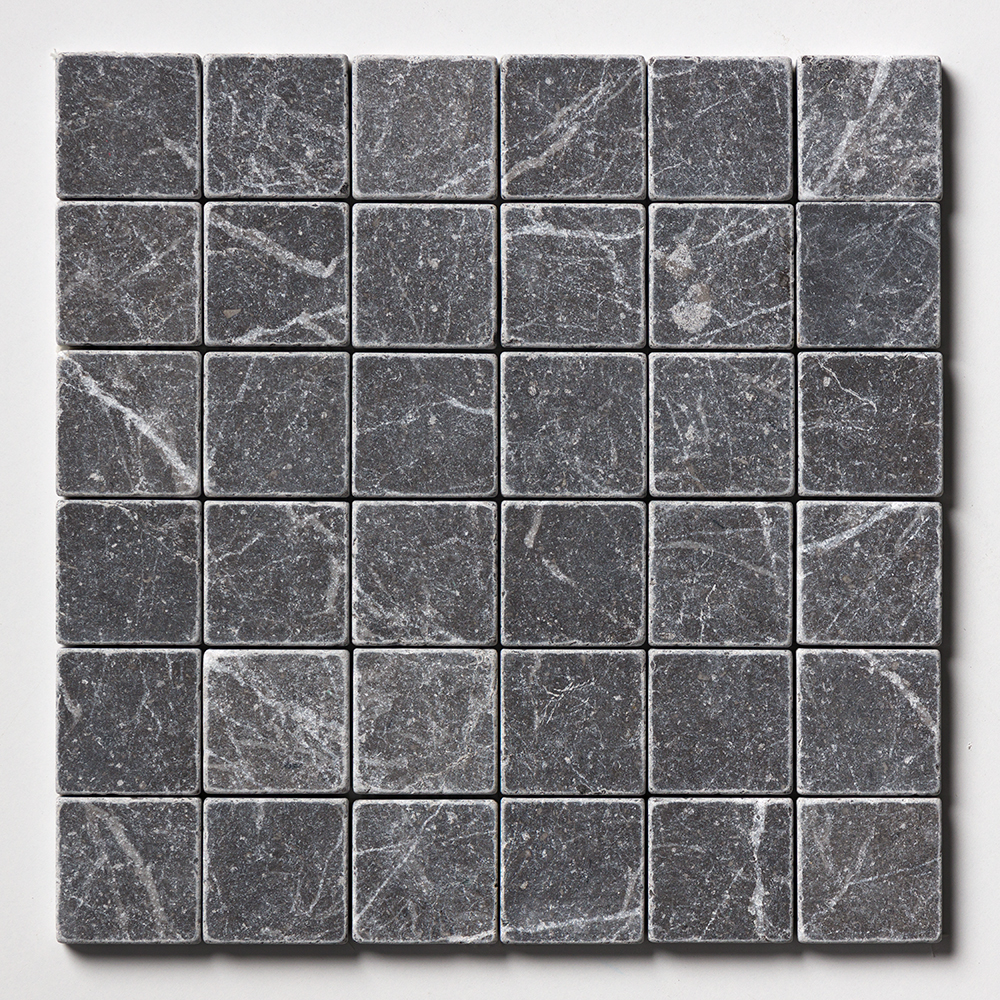 Iris Black Tumbled 2×2 Marble Mosaic 12×12