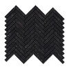 Belgium Blue Honed Herringbone 5/8×3 Limestone Mosaic 12 1/8×13 3/8 Image