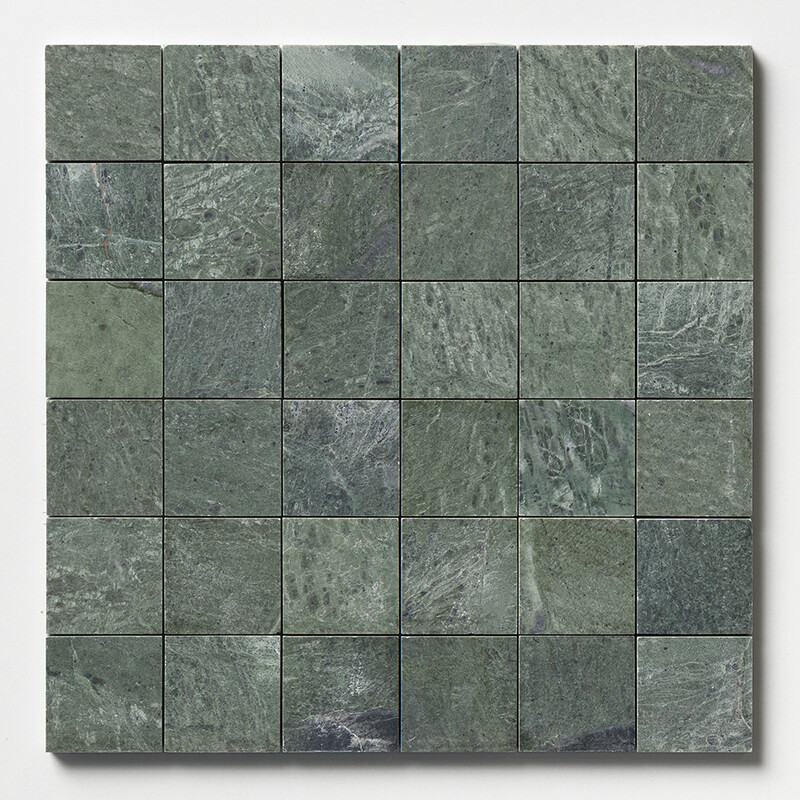Verde Tia Honed 2x2 Marble Mosaic 12x12