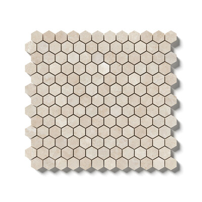 Delano Honed Hexagon 1x1 Marble Mosaic 12x12