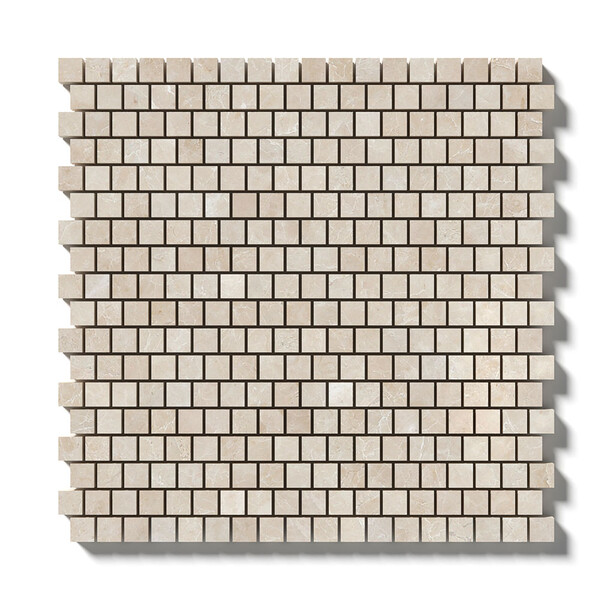 Delano Honed Staggered Joint 5/8×5/8 Marble Mosaic 12×12 Image