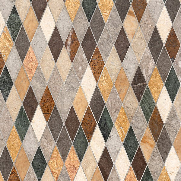 Marsa Honed Limestone Mosaic 11 3/8×11 13/16 Image