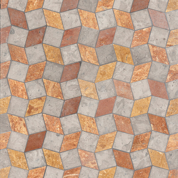 Beja Honed Limestone Mosaic 11 3/4×11 3/4 Image