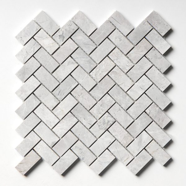 Avalanche Honed Herringbone 1×2 Marble Mosaic 12 1/8×13 3/8 Image