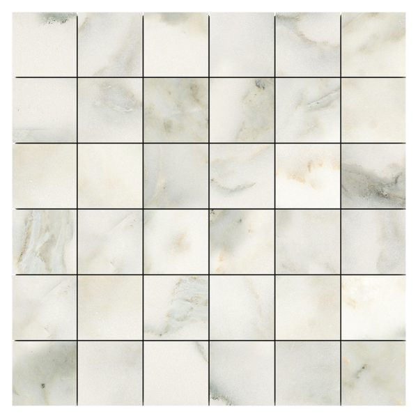 Calacatta Renaissance Honed 2×2 Marble Mosaic 12×12 Image