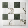 Calacatta Green, Verde Tia, Glacier Multi Finish 4×4 Marble Mosaic 16×16 Image