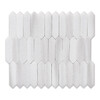 Frost White Polished Baby Picket Marble Mosaic 13 3/16×11 Image