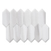 Frost White Polished Medium Picket Marble Mosaic 13 3/16×11 1/16 Image
