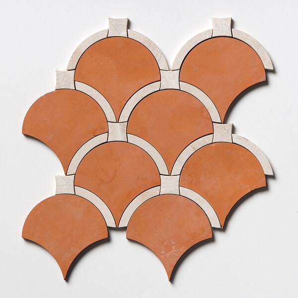 Diana Royal Leather Alcazar Marble Mosaic 13 1/4×13 3/8 Image