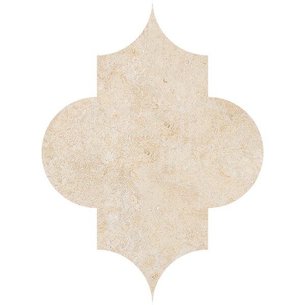 Arabesque Seashell Honed Limestone Waterjet Decos 8×11 Image