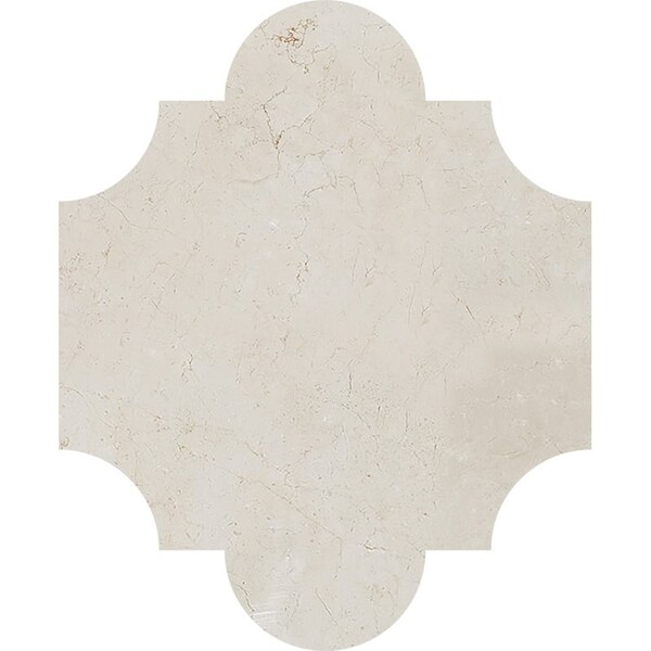 San Felipe Crema Marfil Polished Marble Waterjet Decos 8×9 3/4 Image