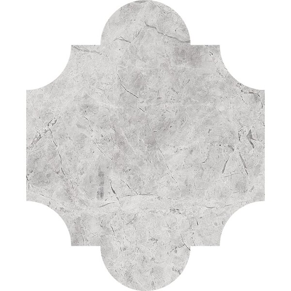 San Felipe Silver Shadow geschliffener Marmor Wasserstrahl-Dekorationen 8×9 3/4 Bild