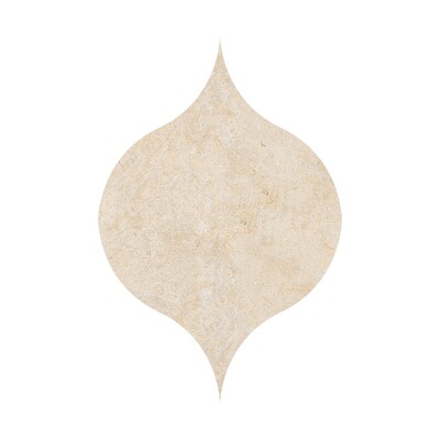 Winter Leaf Seashell Honed Limestone Waterjet Decos 4 7/8x6 13/16