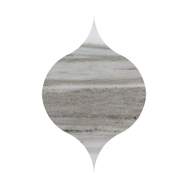 Winter Leaf Skyline Polished Marble Waterjet Decos 4 7/8×6 13/16 Image