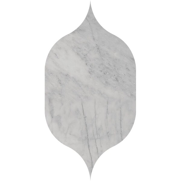 Gothic Arabesque Avenza Honed Marble Waterjet Decos 4 7/8×8 13/16 Image