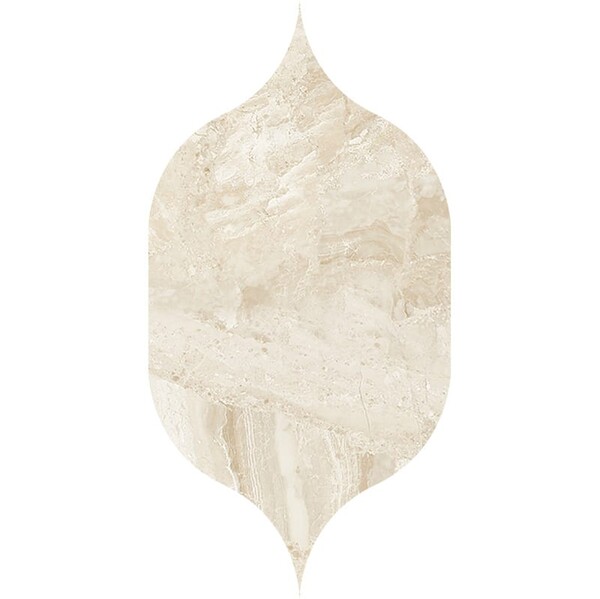 Gothic Arabesque Diana Royal Polished Marble Waterjet Decos 4 7/8×8 13/16 Image