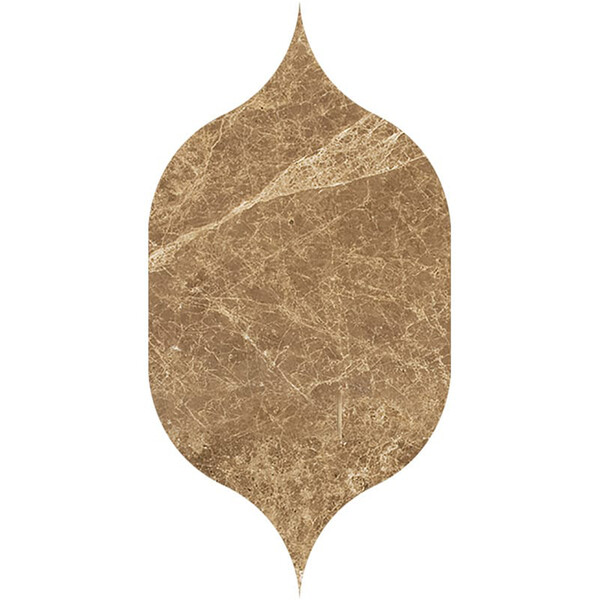 Gothic Arabesque Paradise Polished Marble Waterjet Decos 4 7/8×8 13/16 Image