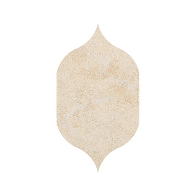 Gothic Arabesque Seashell  Honlanmış Limestone Su Jeti Dekorları 4 7/8x8 13/16