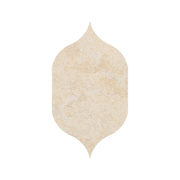Gothic Arabesque Seashell Honed Limestone Waterjet Decos 4 7/8×8 13/16 Image