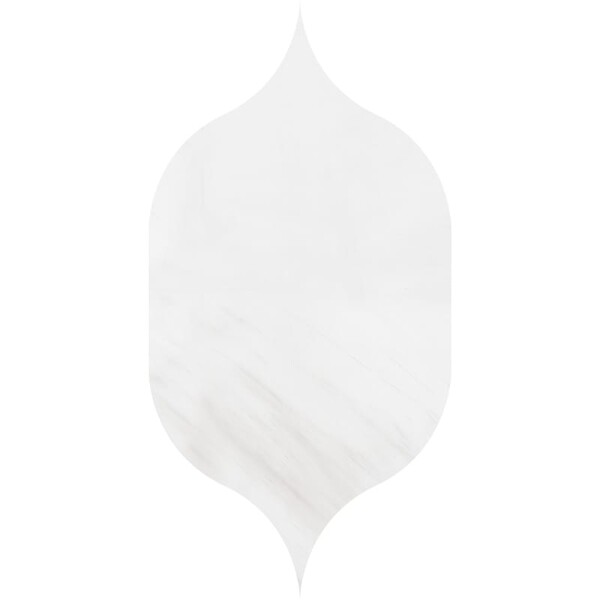 Gotisch-Arabesken-Schneeweiß-geschliffener Marmor, Wasserstrahl-Dekorationen 4 7/8×8 13/16 Bild