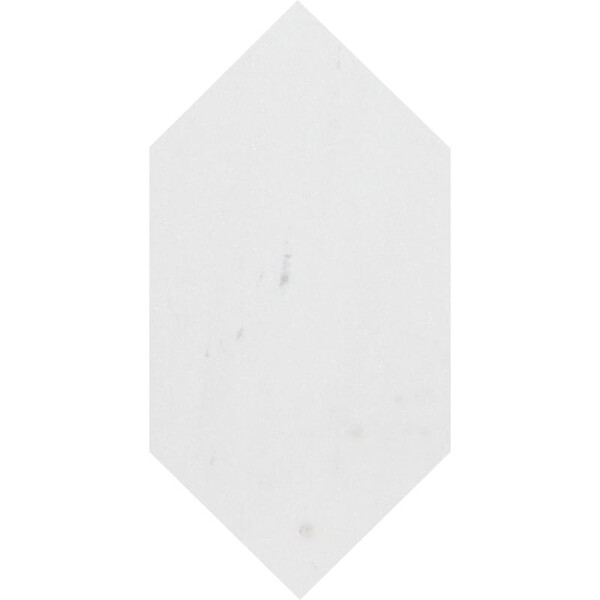 Large Picket Aspen White Honed Marble Waterjet Decos 6×12 Image