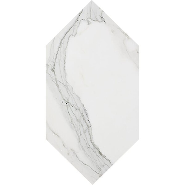 Large Picket Calacatta Gold Extra Polished Marble Waterjet Decos 6×12 Image