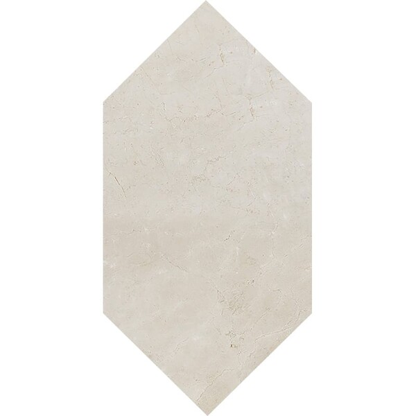 Large Picket Crema Marfil Polished Marble Waterjet Decos 6×12 Image