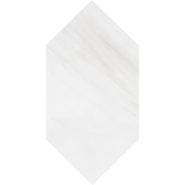 Large Picket Snow White Polished Marble Waterjet Decos 6×12 Image