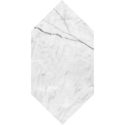 Büyük Picket Beyaz Carrara Honlanmış Mermer Su Jeti Decos 6x12