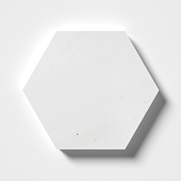 Mármol blanco Aspen hexagonal pulido con chorro de agua, decoración de 5 25/32×5