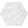 Immagine decorativa Waterjet in marmo bianco Carrara levigato esagonale 5 25/32×5