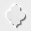 Arabesquette Aspen White Polished Marble Waterjet Decos 6×8 1/4 Immagine