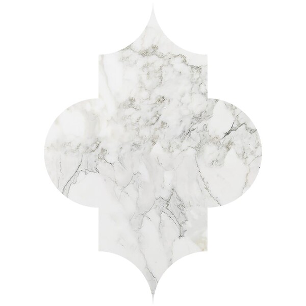 Arabesquette Calacatta Gold Extra Polished Marble Waterjet Decos 6×8 1/4 Image