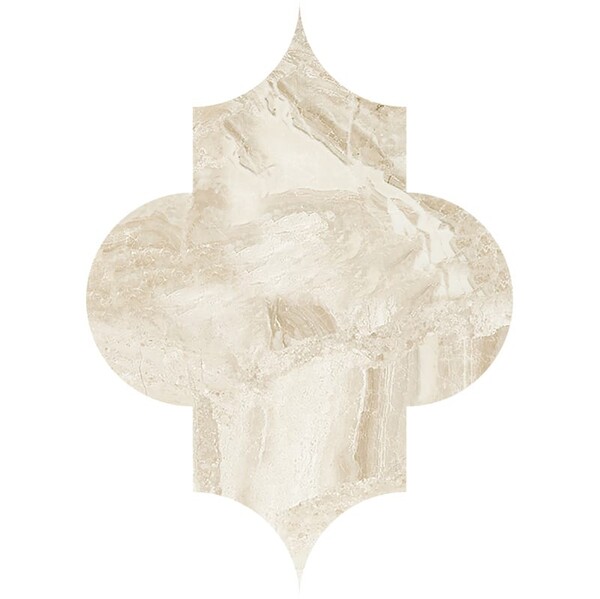 Arabesquette Diana Royal Polished Marble Waterjet Decos 6×8 1/4 Image