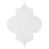 Arabesquette Glacier Honed Marble Waterjet Decos 6×8 1/4 Immagine