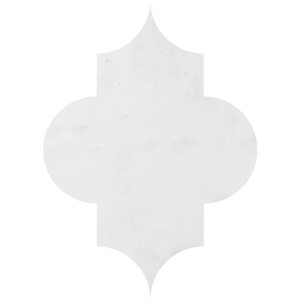 Arabesquette Glacier Honed Marble Waterjet Decos 6×8 1/4 Image