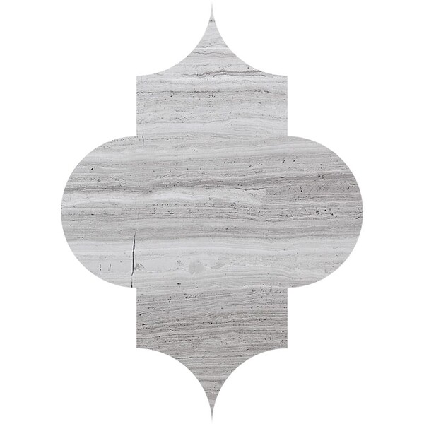 Arabesquette Haisa Light Honed Marble Waterjet Decos 6×8 1/4 Image