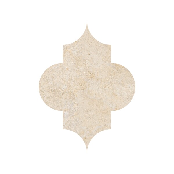Arabesquette Seashell Honed Limestone Waterjet Decos 6×8 1/4 Image