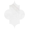 Arabesquette Bianco Neve Marmo Levigato Waterjet Decos 6×8 1/4 Immagine