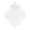 Arabesquette Snow White Marmo Lucido Waterjet Decos 6×8 1/4 Immagine