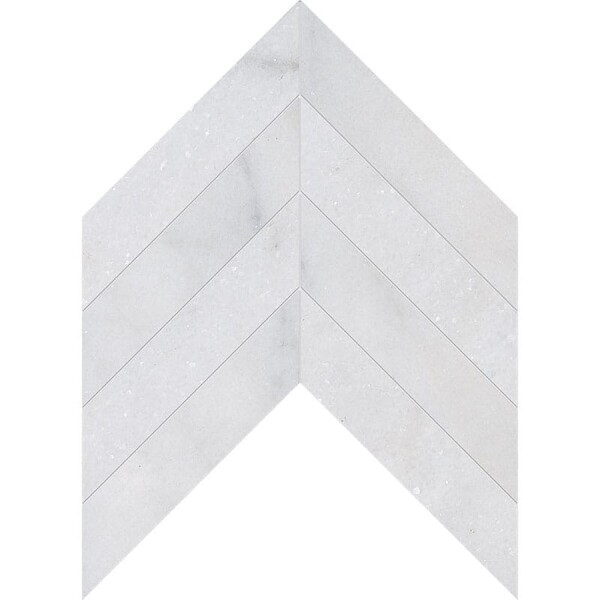 Chevron Glacier Honed Marble Waterjet Decos 13×10 Image