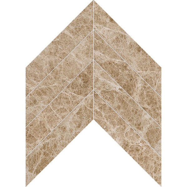 Chevron Paradise Polished Marble Waterjet Decos 13×10 Image