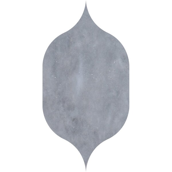 Gothic Arabesque Allure Light Honed Marble Waterjet Decos 4 7/8×8 13/16 Image