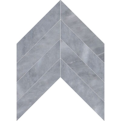 Chevron Allure Light Honed Marble Waterjet Decos 13×10 Image