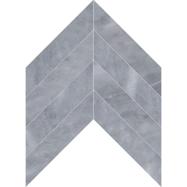 Chevron Allure Light Honed Marble Waterjet Decos 13×10 Image