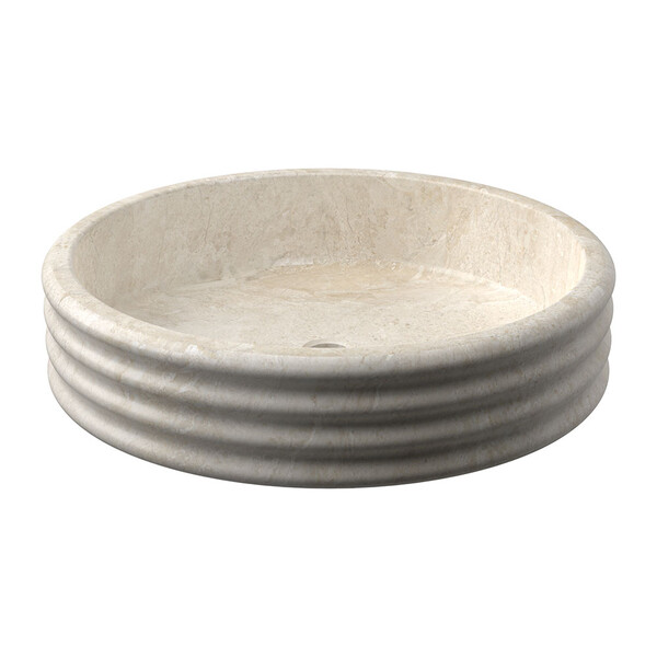 Diana Royal Honed Fluted Marble Sink 18×6 Image