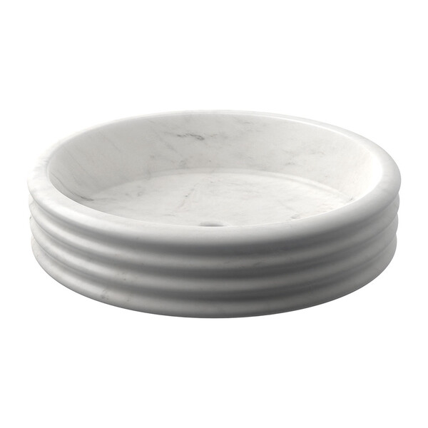 Avalon Honed Fluted Marble Sink 18×6 Image