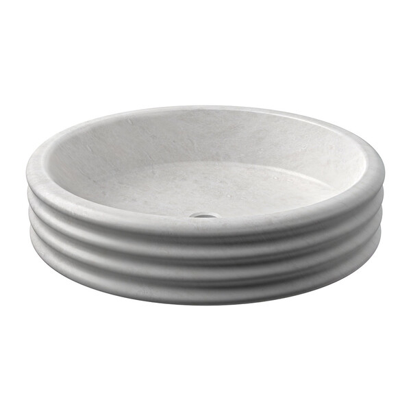Iceberg Honed Fluted Marble Sink 18×6 Image